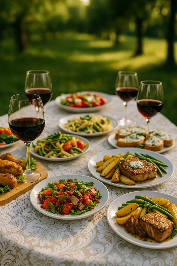 Delicious Food laid out on a table